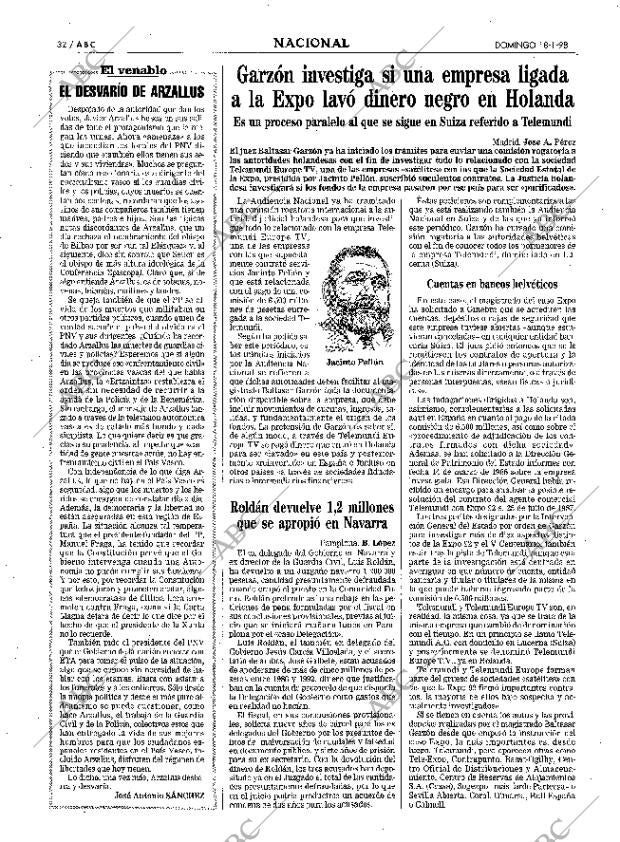 ABC MADRID 18-01-1998 página 32