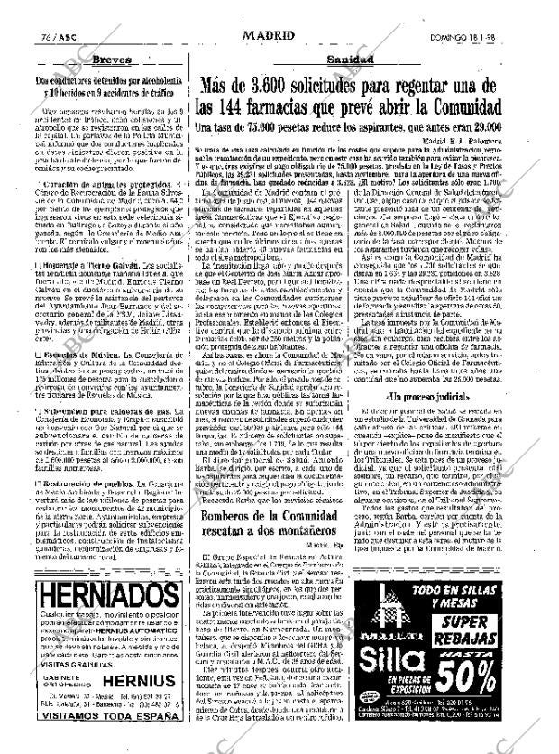 ABC MADRID 18-01-1998 página 76