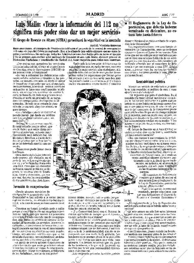 ABC MADRID 18-01-1998 página 77