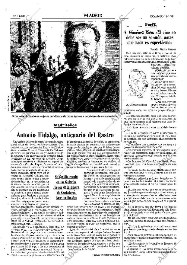 ABC MADRID 18-01-1998 página 82