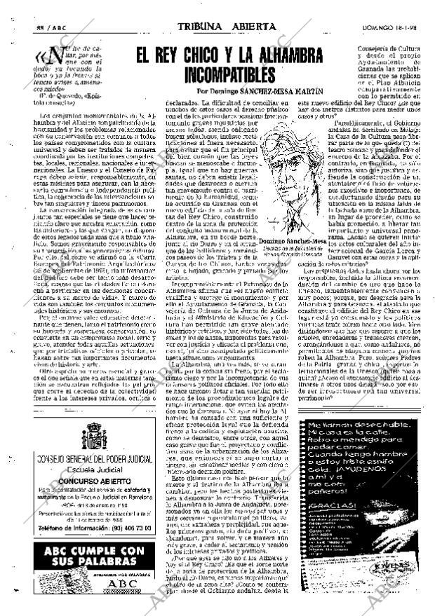 ABC MADRID 18-01-1998 página 88