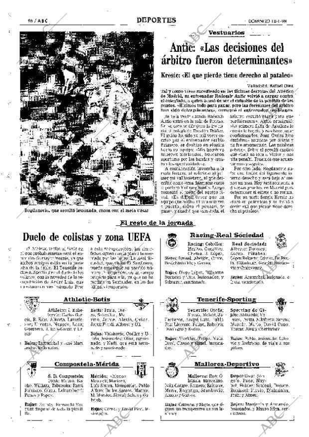 ABC MADRID 18-01-1998 página 96