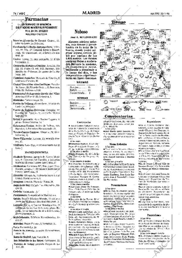 ABC MADRID 20-01-1998 página 74