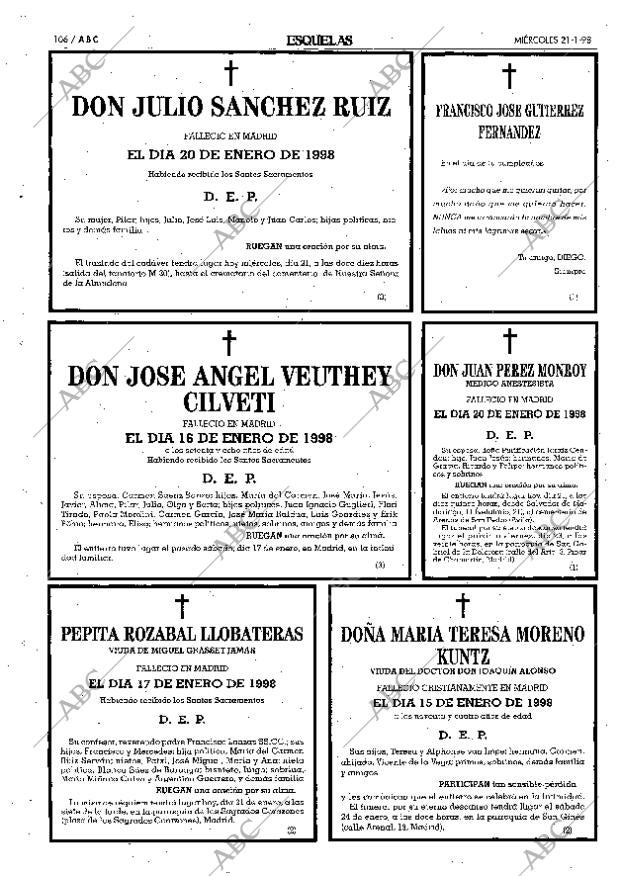 ABC MADRID 21-01-1998 página 106