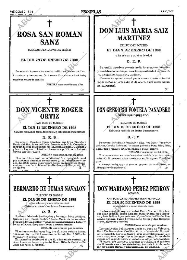 ABC MADRID 21-01-1998 página 107