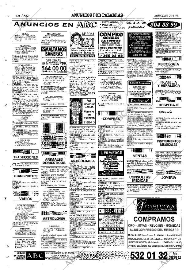 ABC MADRID 21-01-1998 página 124