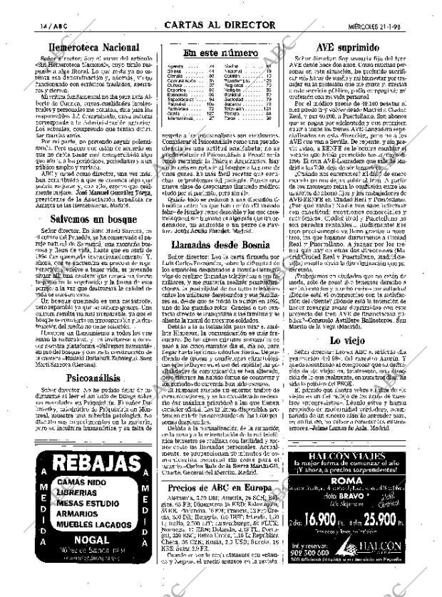 ABC MADRID 21-01-1998 página 14