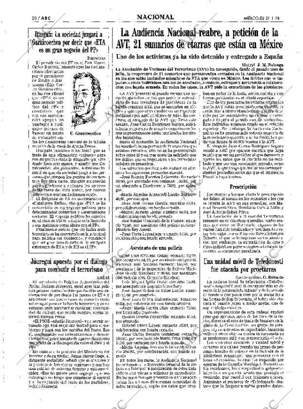 ABC MADRID 21-01-1998 página 20