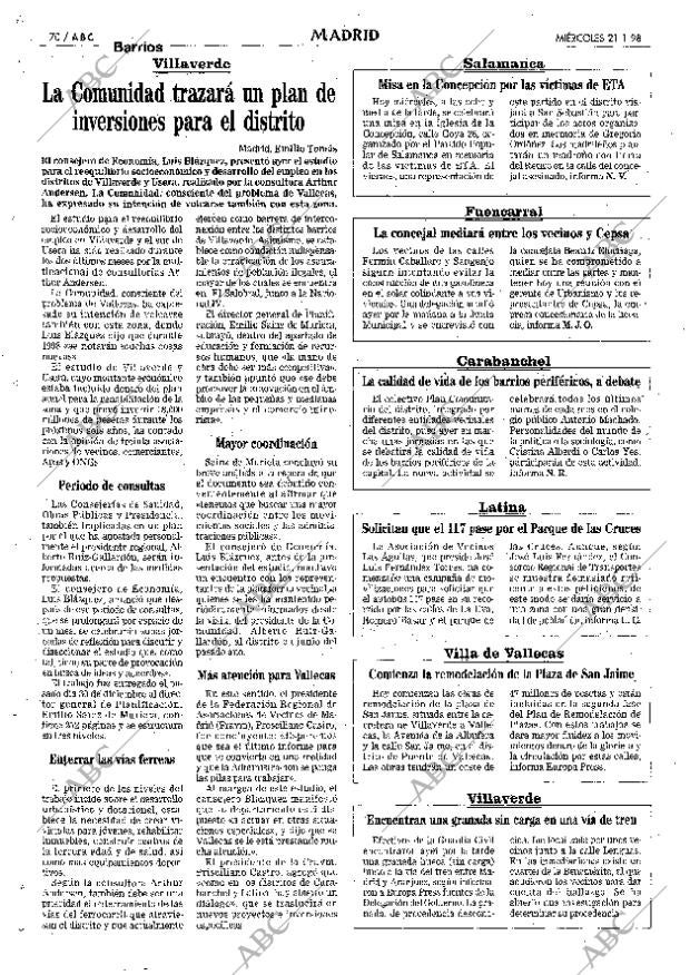ABC MADRID 21-01-1998 página 70