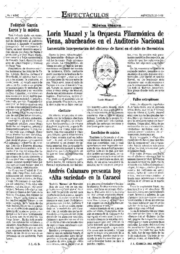 ABC MADRID 21-01-1998 página 94