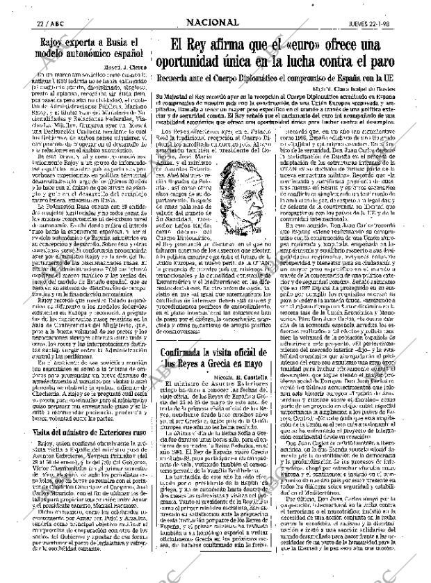 ABC MADRID 22-01-1998 página 22