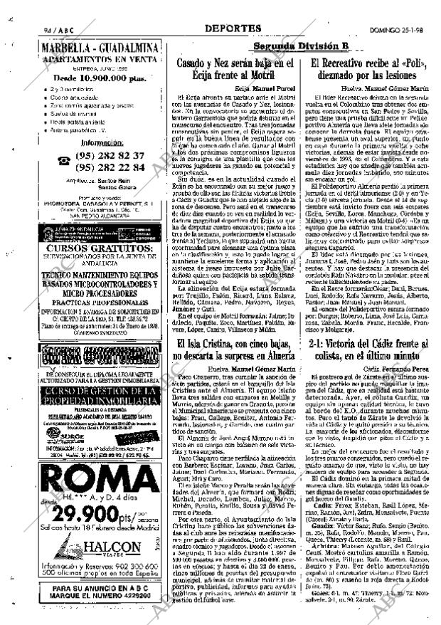 ABC SEVILLA 25-01-1998 página 94