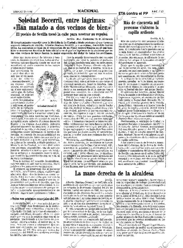 ABC MADRID 31-01-1998 página 23