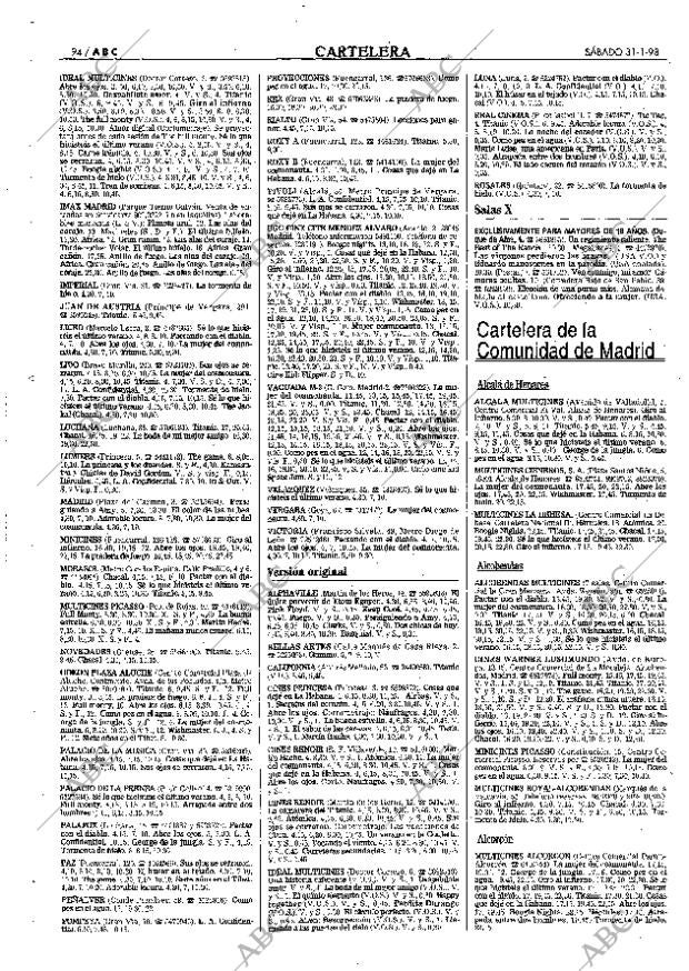 ABC MADRID 31-01-1998 página 94