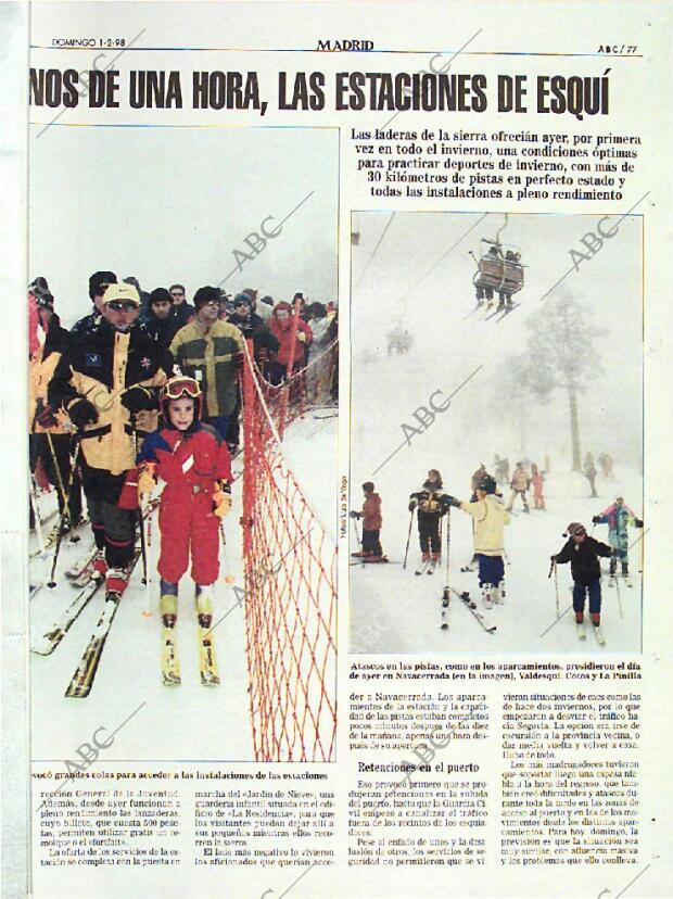ABC MADRID 01-02-1998 página 77