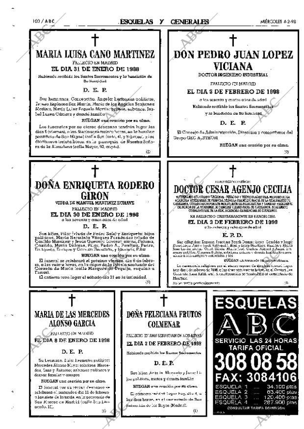ABC MADRID 04-02-1998 página 100