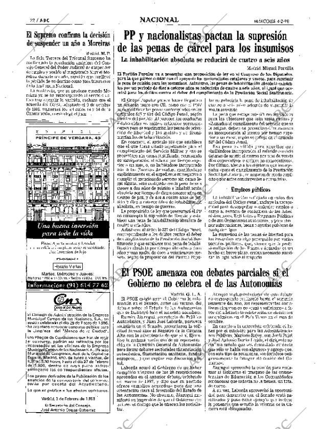 ABC MADRID 04-02-1998 página 22