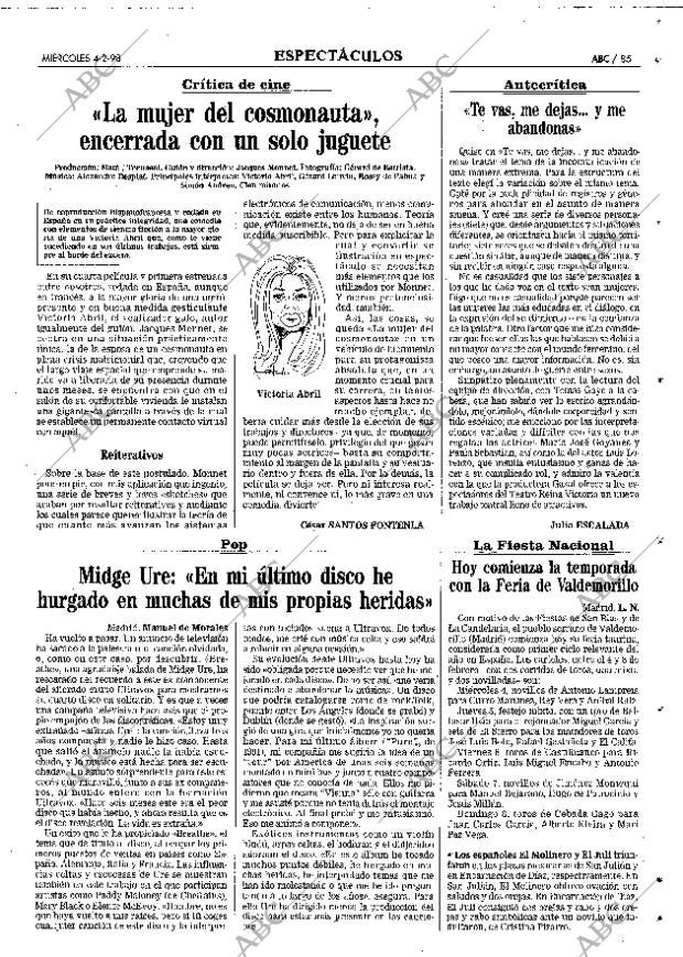 ABC MADRID 04-02-1998 página 85