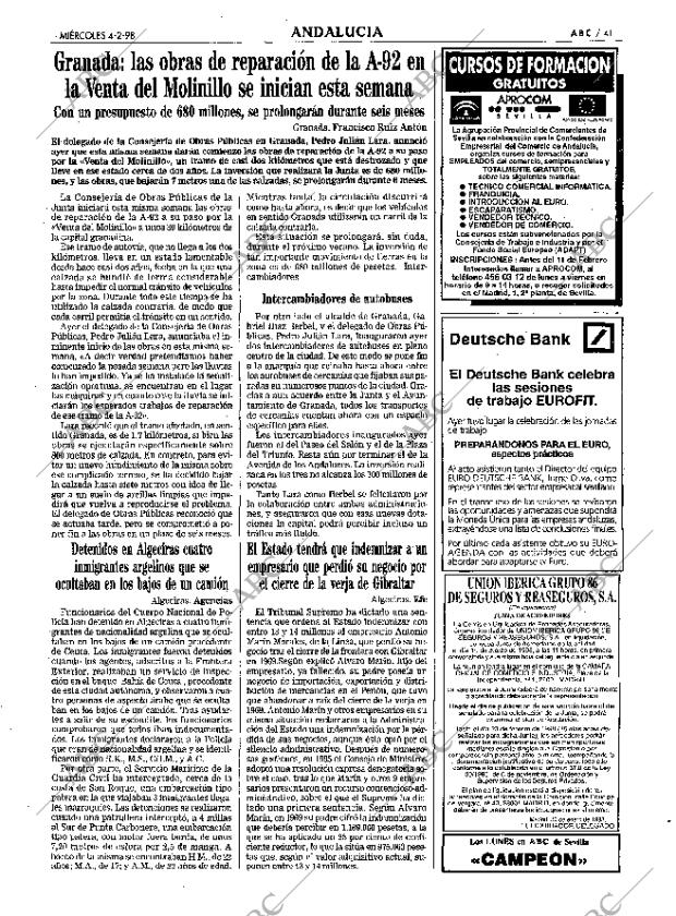 ABC SEVILLA 04-02-1998 página 41