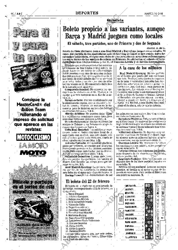 ABC MADRID 10-02-1998 página 90