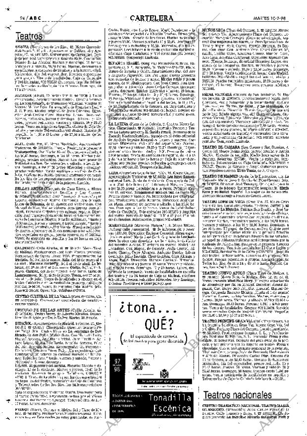 ABC MADRID 10-02-1998 página 94