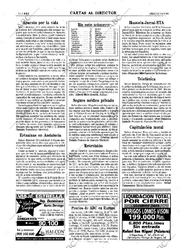 ABC MADRID 14-02-1998 página 14