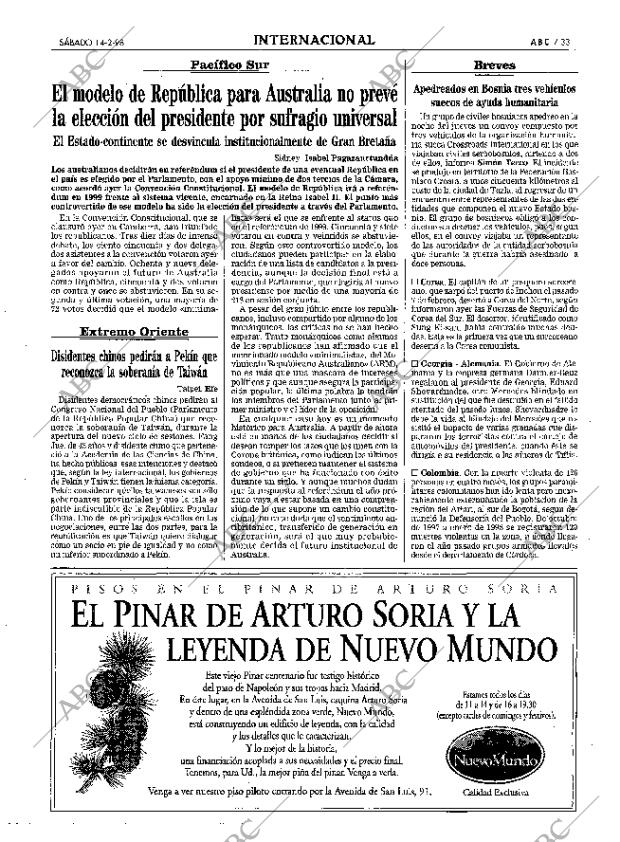 ABC MADRID 14-02-1998 página 33