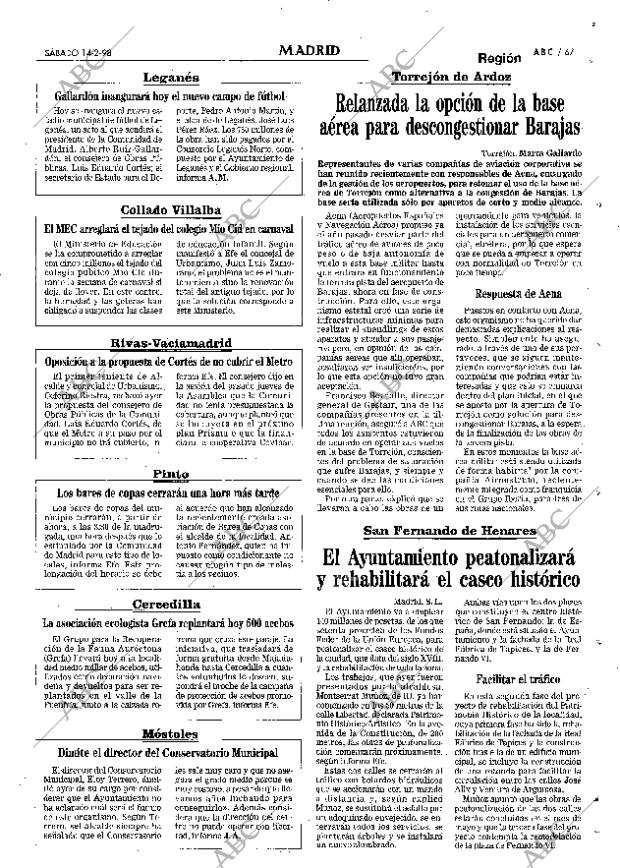 ABC MADRID 14-02-1998 página 67
