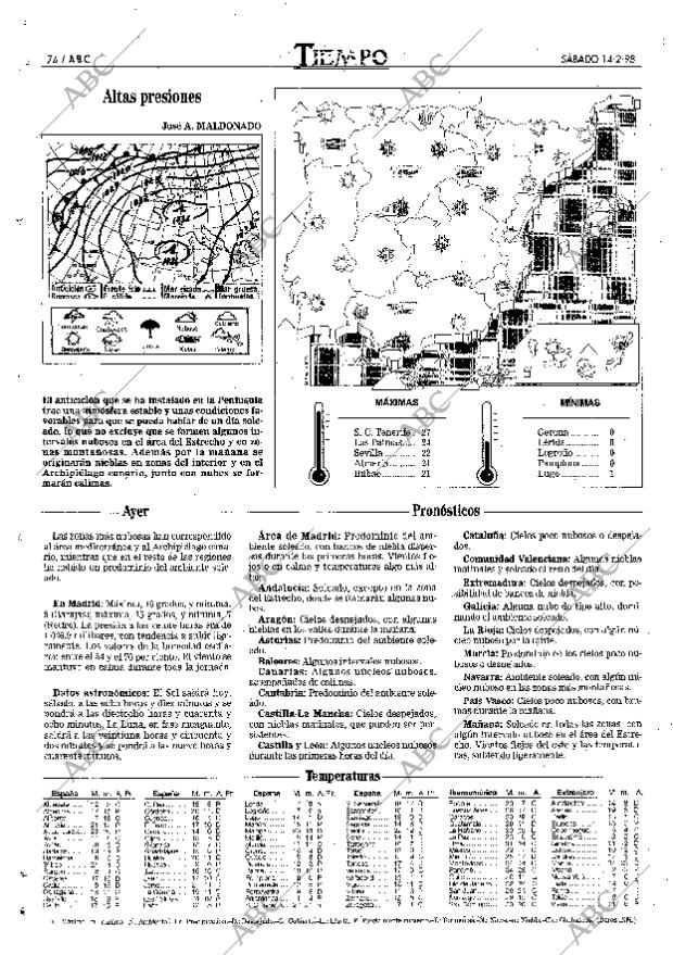 ABC MADRID 14-02-1998 página 74