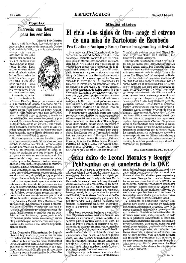 ABC MADRID 14-02-1998 página 82
