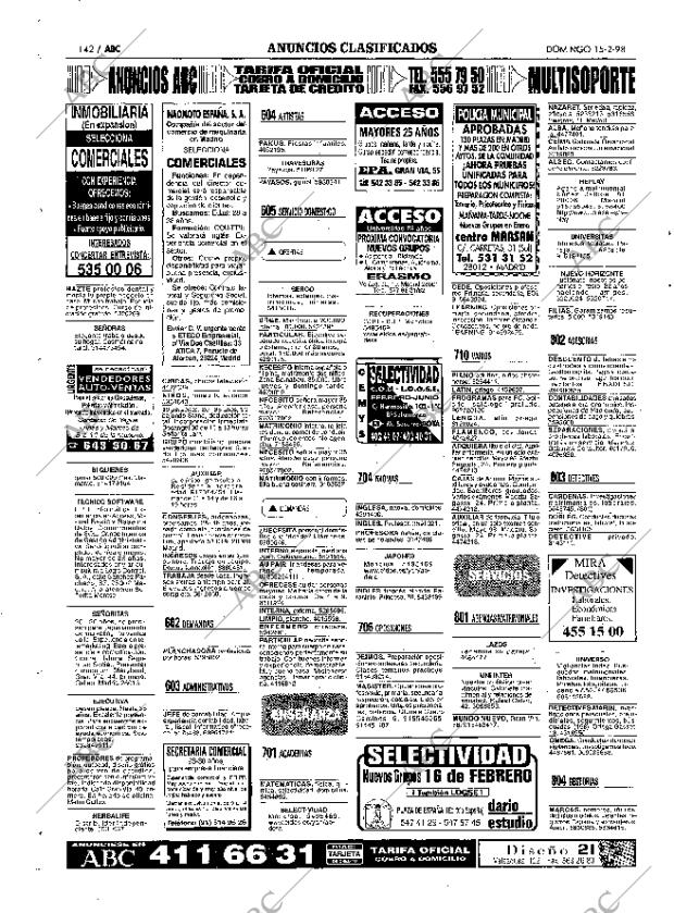 ABC MADRID 15-02-1998 página 142
