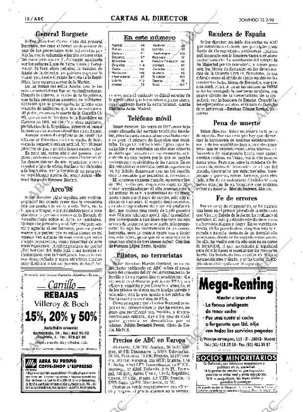 ABC MADRID 15-02-1998 página 18