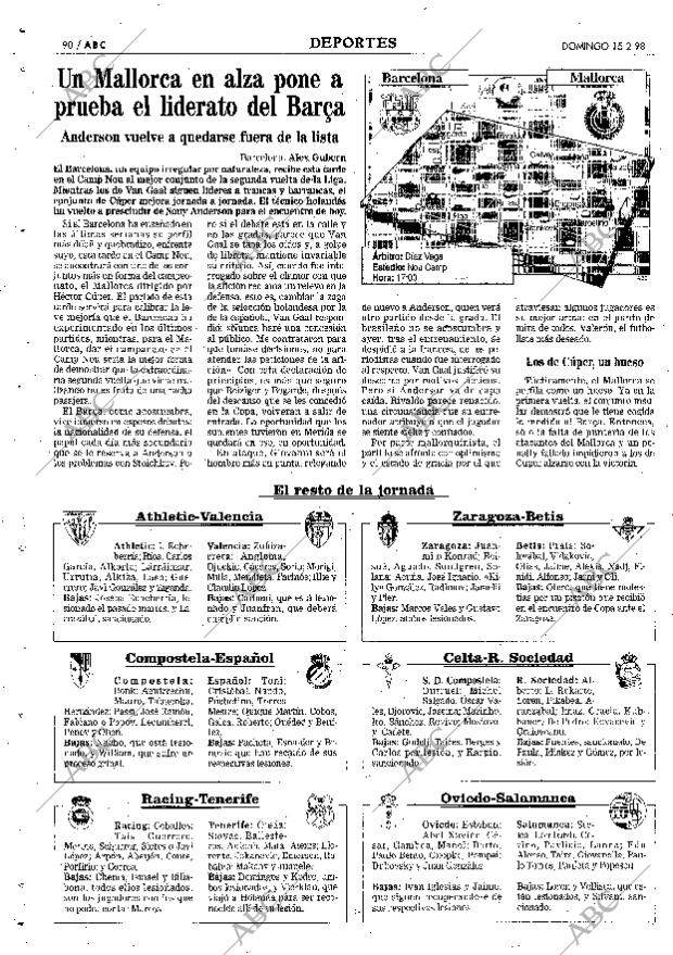 ABC MADRID 15-02-1998 página 90