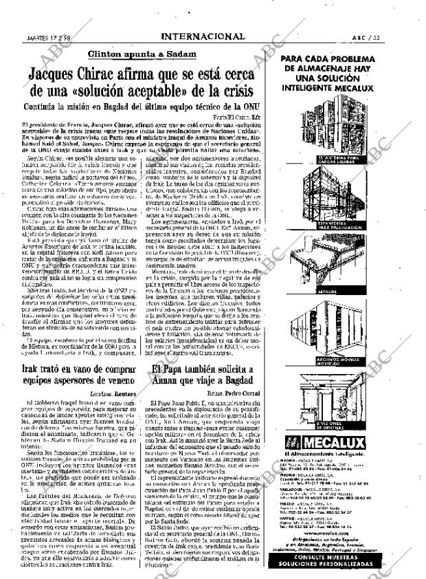 ABC MADRID 17-02-1998 página 33