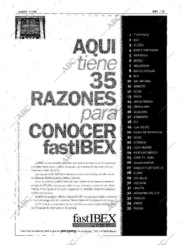 ABC MADRID 17-02-1998 página 43