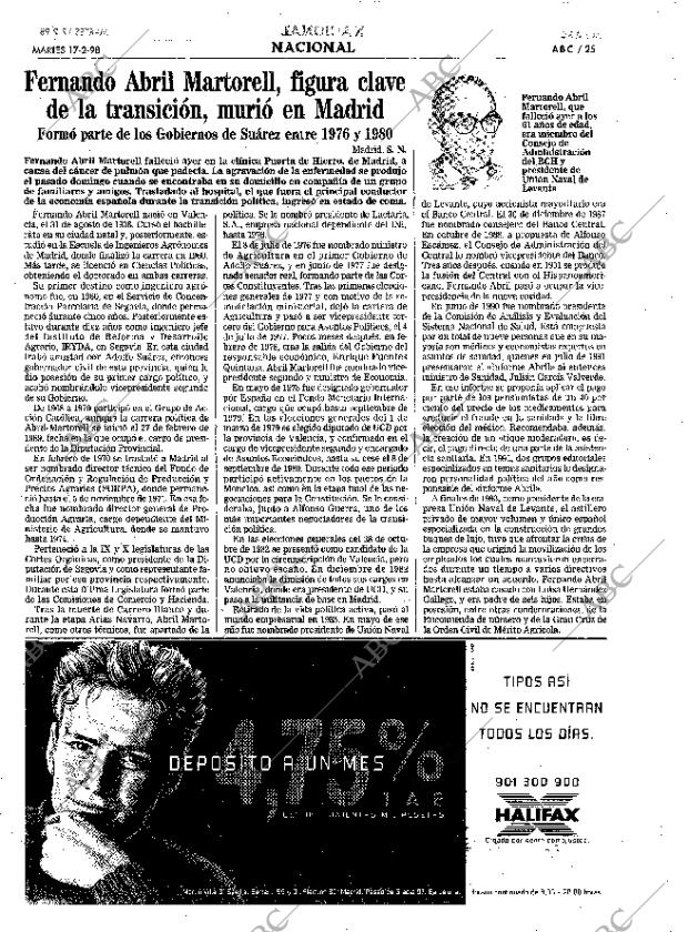 ABC SEVILLA 17-02-1998 página 25