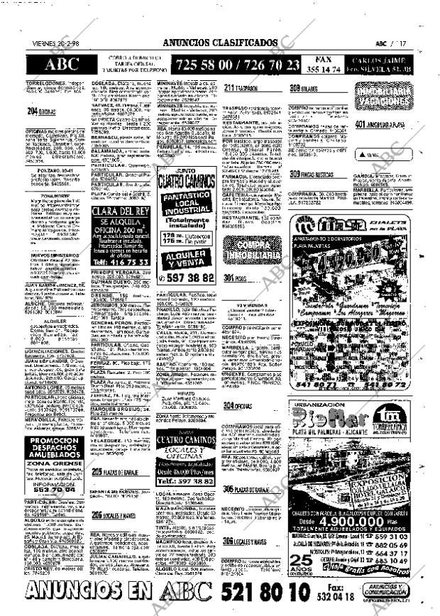 ABC MADRID 20-02-1998 página 117