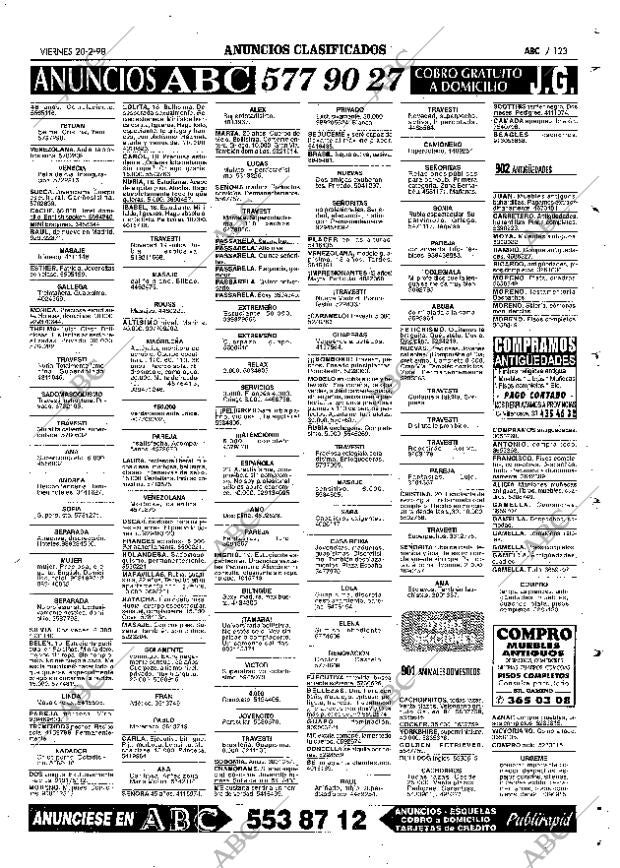 ABC MADRID 20-02-1998 página 123