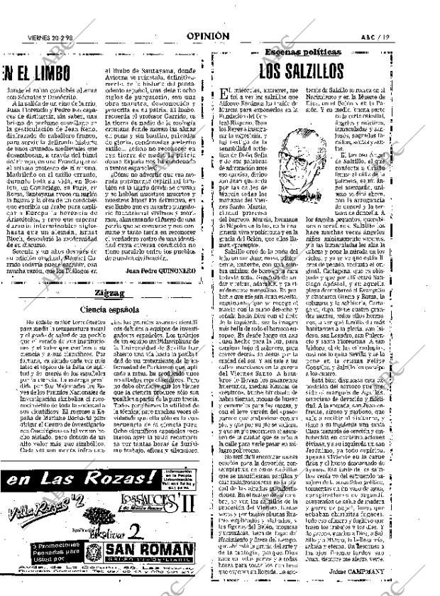 ABC MADRID 20-02-1998 página 19