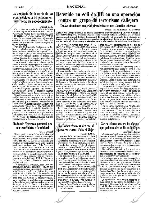 ABC MADRID 20-02-1998 página 22