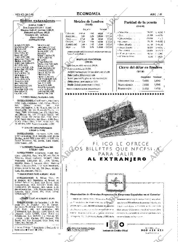 ABC MADRID 20-02-1998 página 49