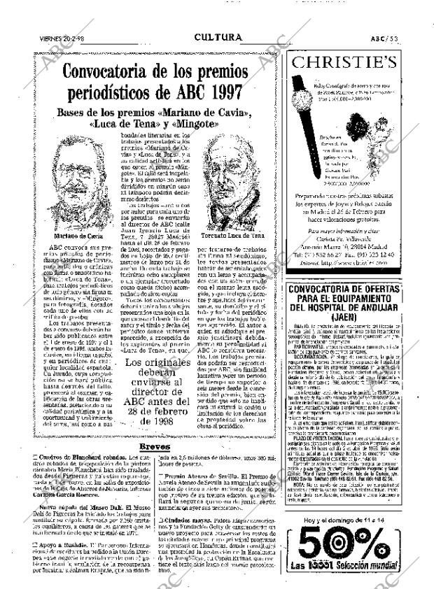 ABC MADRID 20-02-1998 página 53