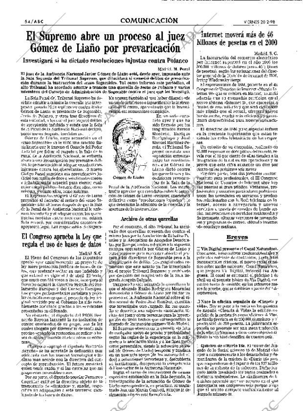 ABC MADRID 20-02-1998 página 54
