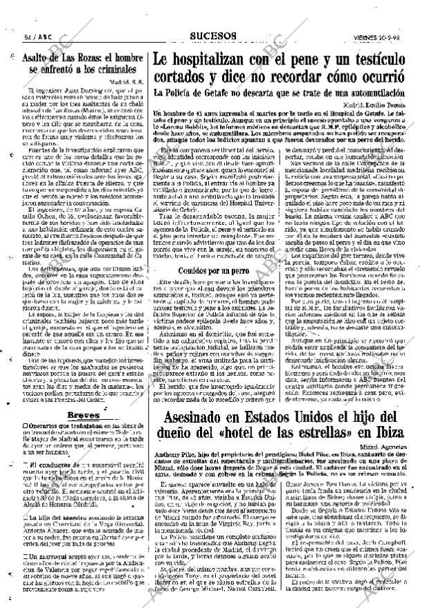 ABC MADRID 20-02-1998 página 84