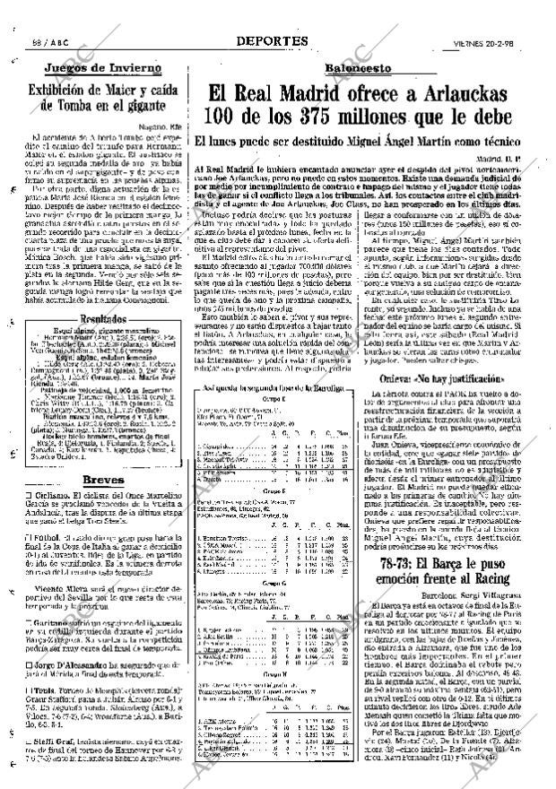ABC MADRID 20-02-1998 página 88
