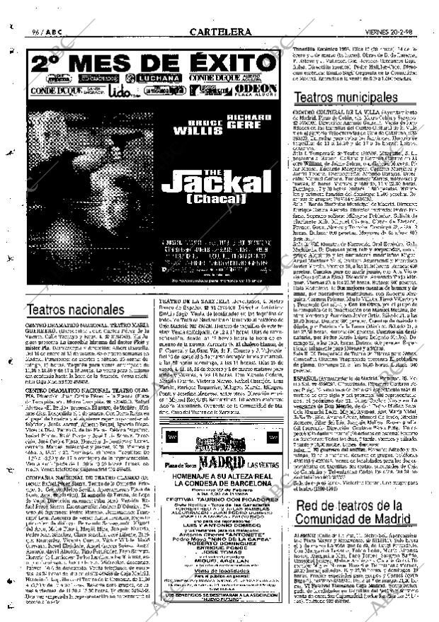 ABC MADRID 20-02-1998 página 96