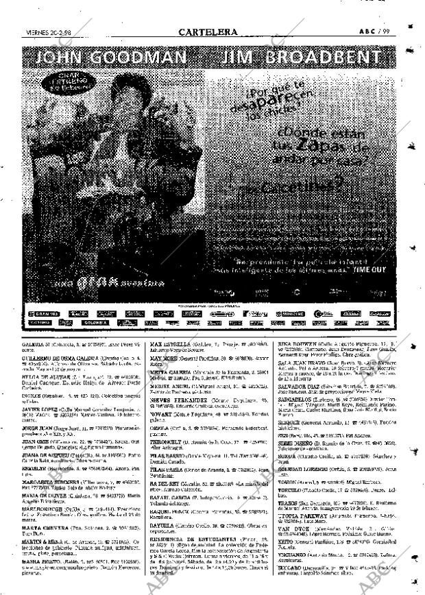 ABC MADRID 20-02-1998 página 99