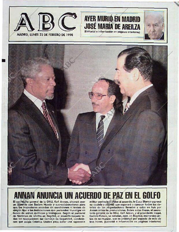 ABC MADRID 23-02-1998 página 1