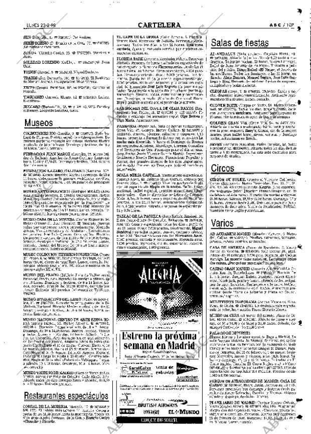 ABC MADRID 23-02-1998 página 107