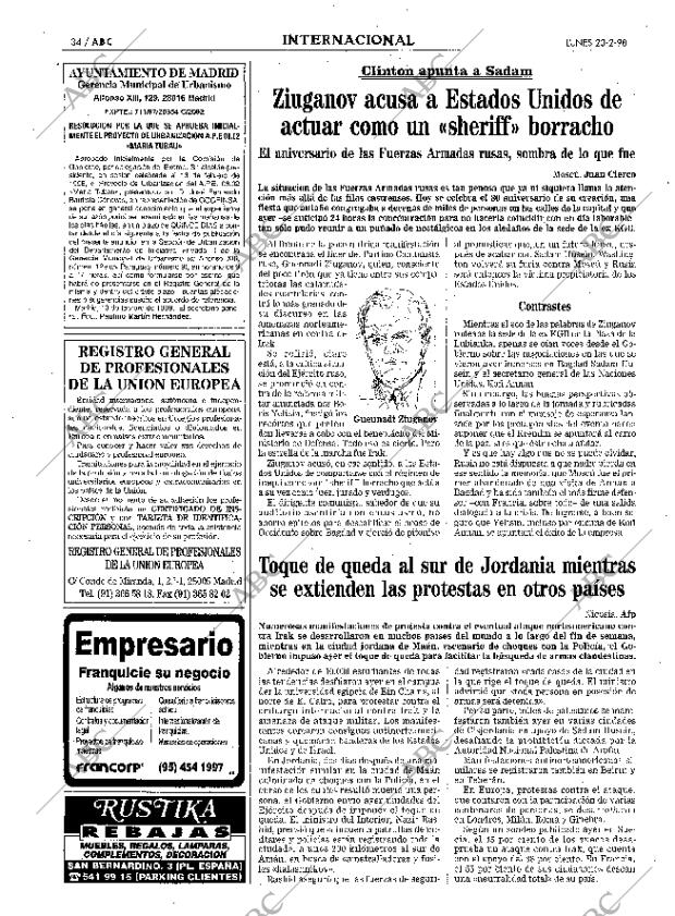 ABC MADRID 23-02-1998 página 34